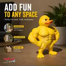 Home Gym Decor - Spierbundel-eendenbeeldje - Grappige gymdecoratie, bureaudecoratie voor