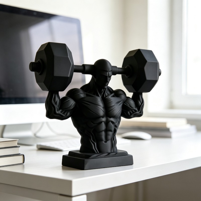 Home Gym Decor - 3D-geprint halflichaamsbeeld abstracte gespierde mannelijke kunst