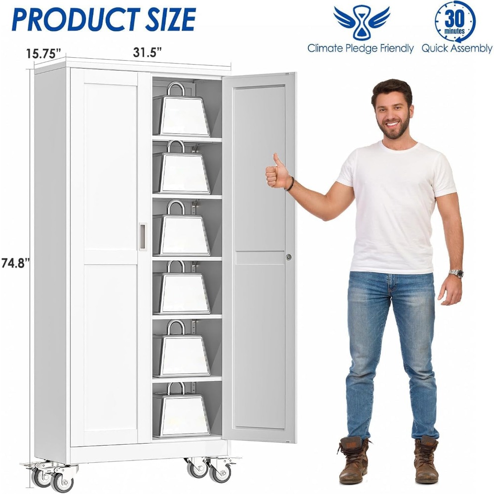 Afsluitbare 75” stalen gereeds - Home Gym In Garage recensie en prijs