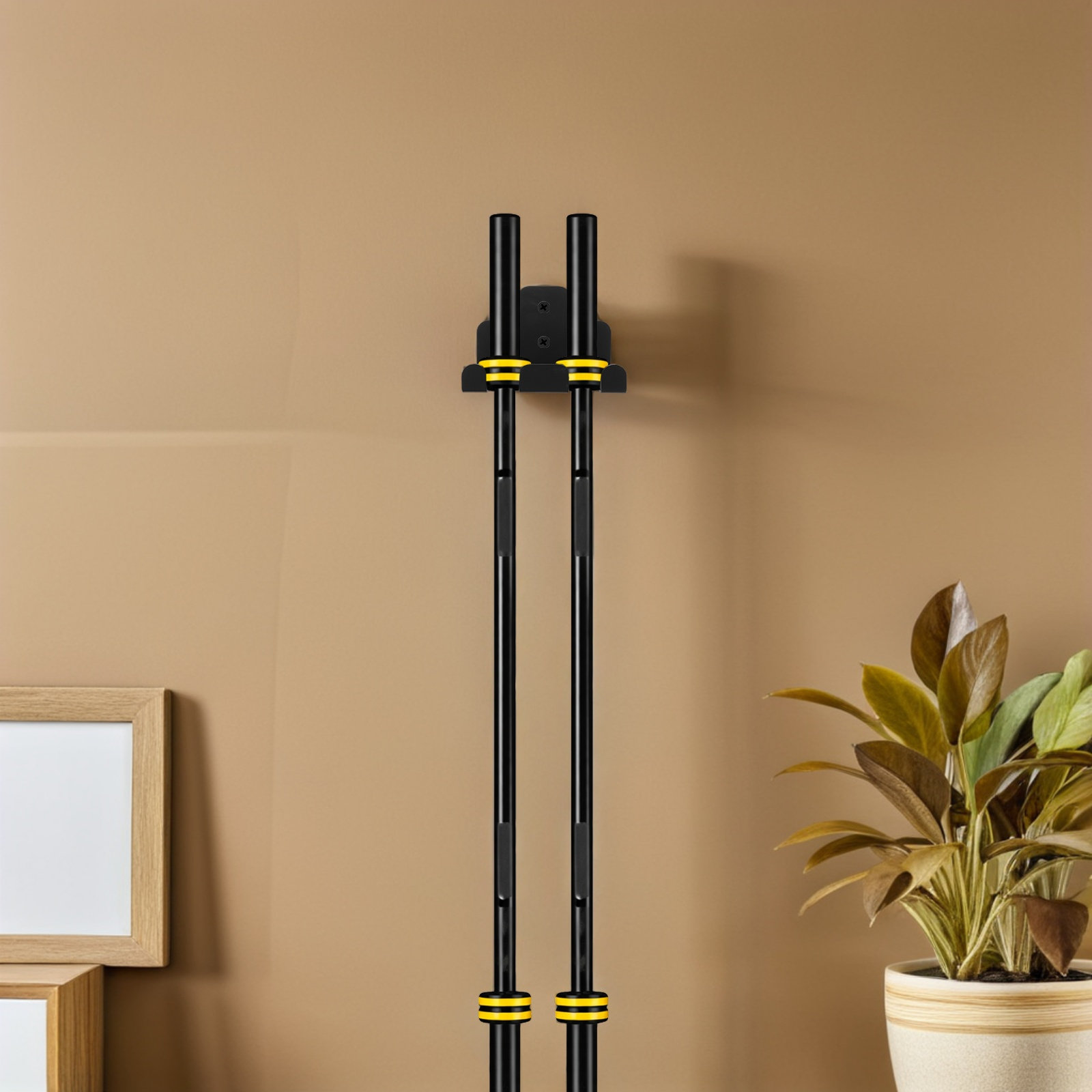 Roestvrije halterstanghouder v - Home Gym In Garage recensie en prijs
