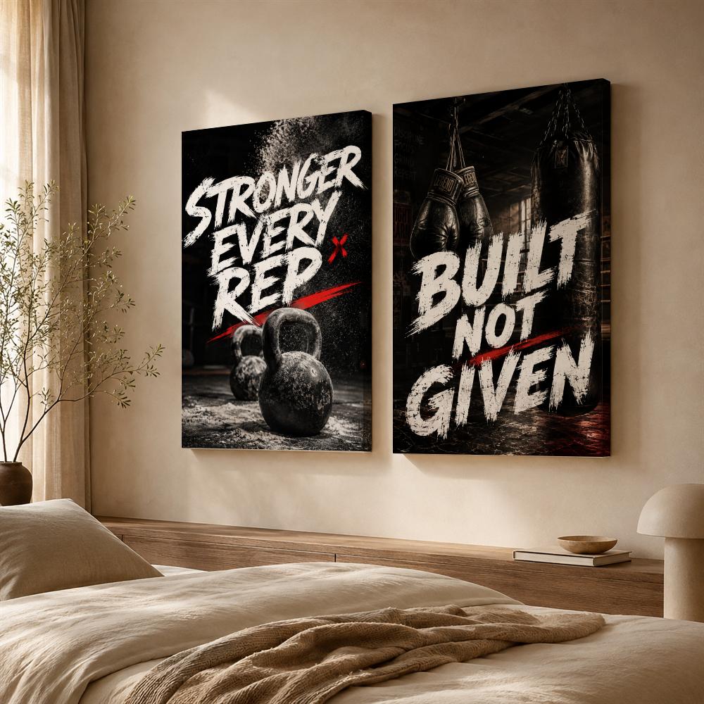 Motiverende Gym-Wandkunst in L - Home Gym Decor recensie en prijs