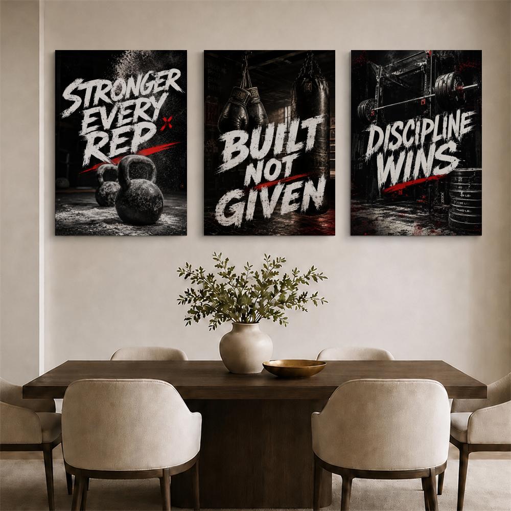 Motiverende Gym-Wandkunst in L - Home Gym Decor recensie en prijs
