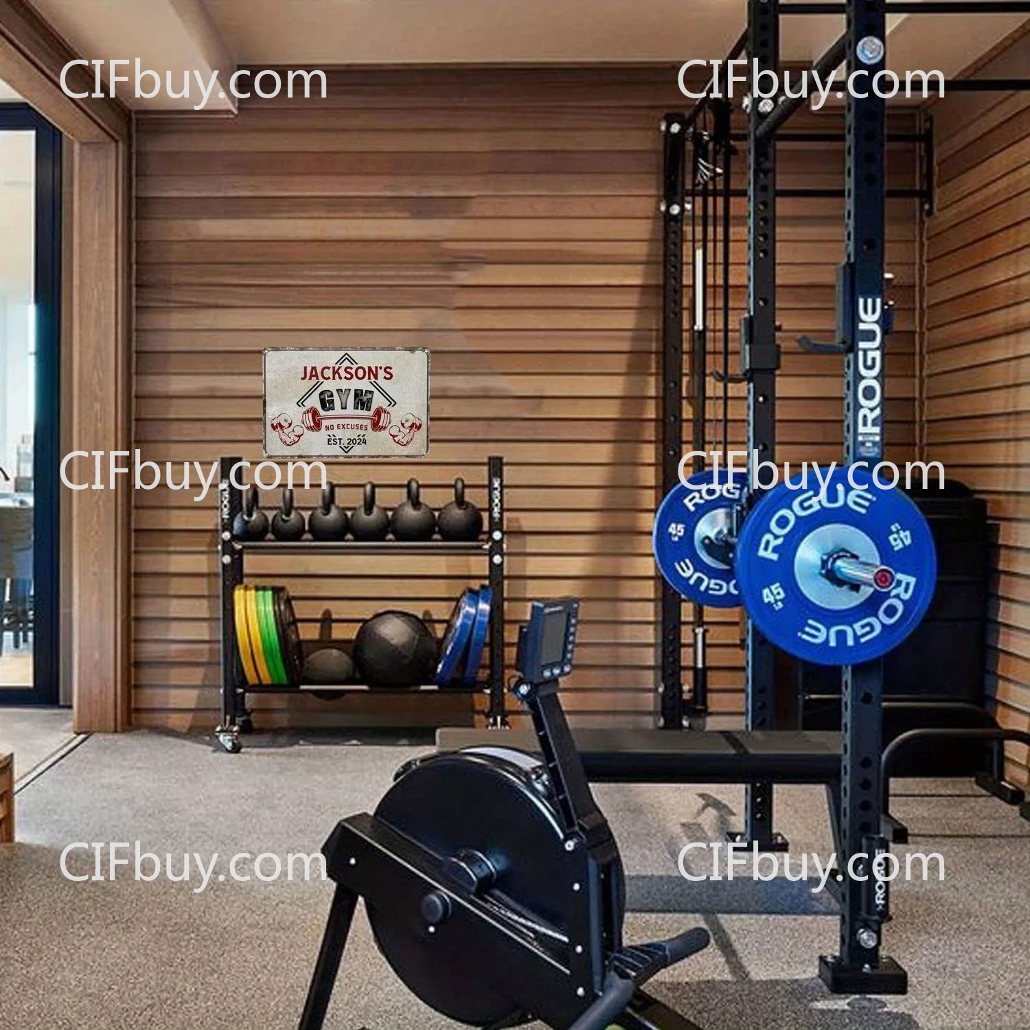 30x20cm Vintage Custom Gym Met - Home Gym Decor recensie en prijs
