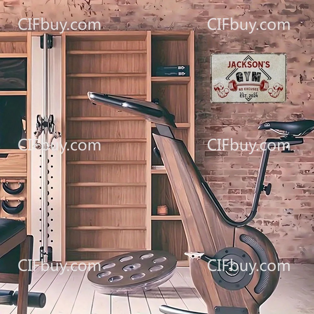 30x20cm Vintage Custom Gym Met - Home Gym Decor recensie en prijs