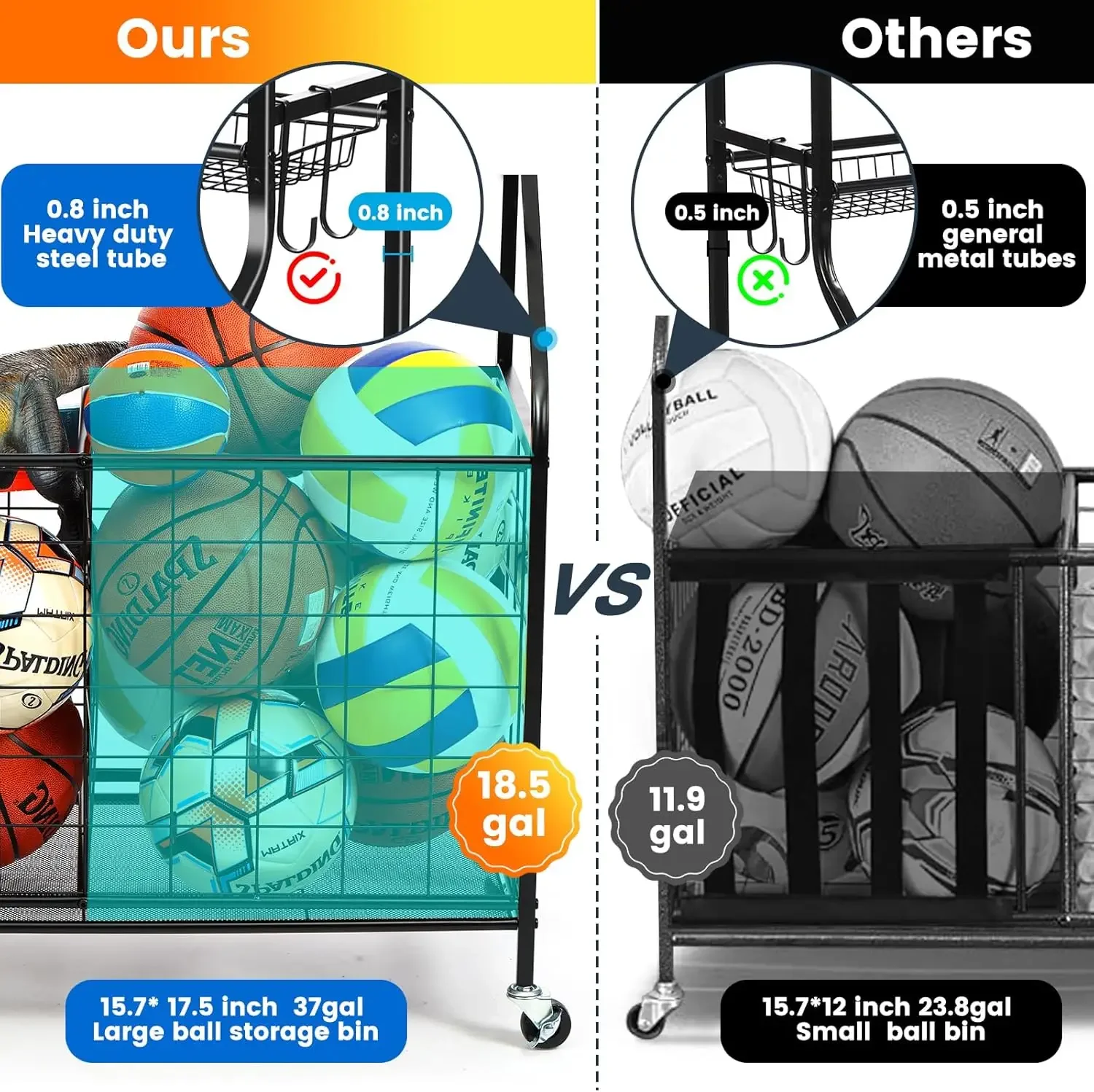 Stalen basketbalrek organisato - Home Gym In Garage recensie en prijs