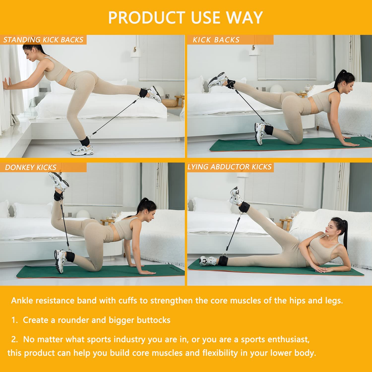 Elastisch weerstandsbandpak, e - Leg Home Gym Workout recensie en prijs