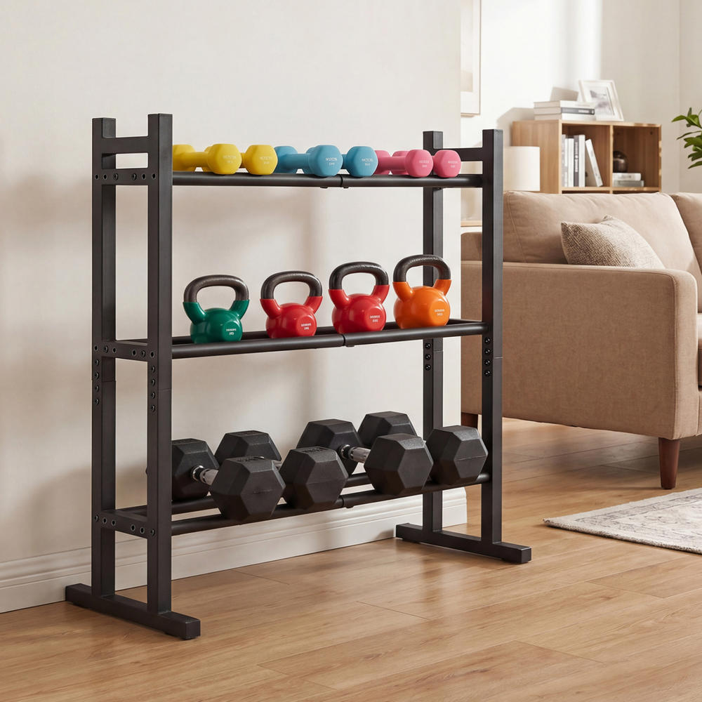 Zware 3-laags dumbbellrek, poe - Home Gym In Garage recensie en prijs