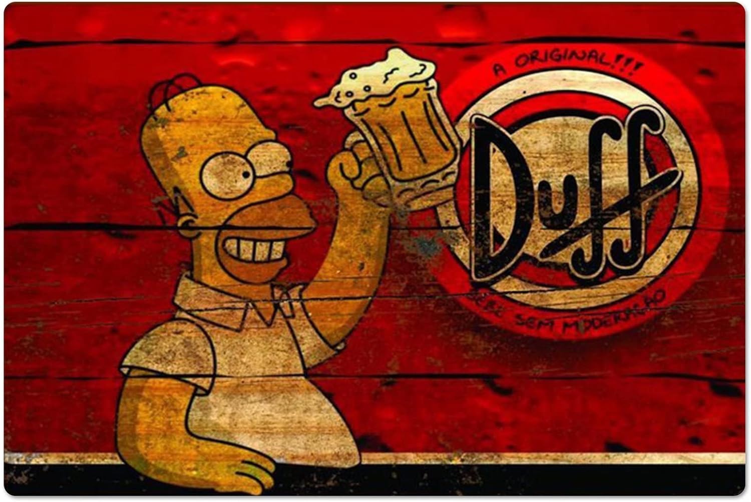 Retro Metal Poster Homer Duff  - Home Gym Decor recensie en prijs