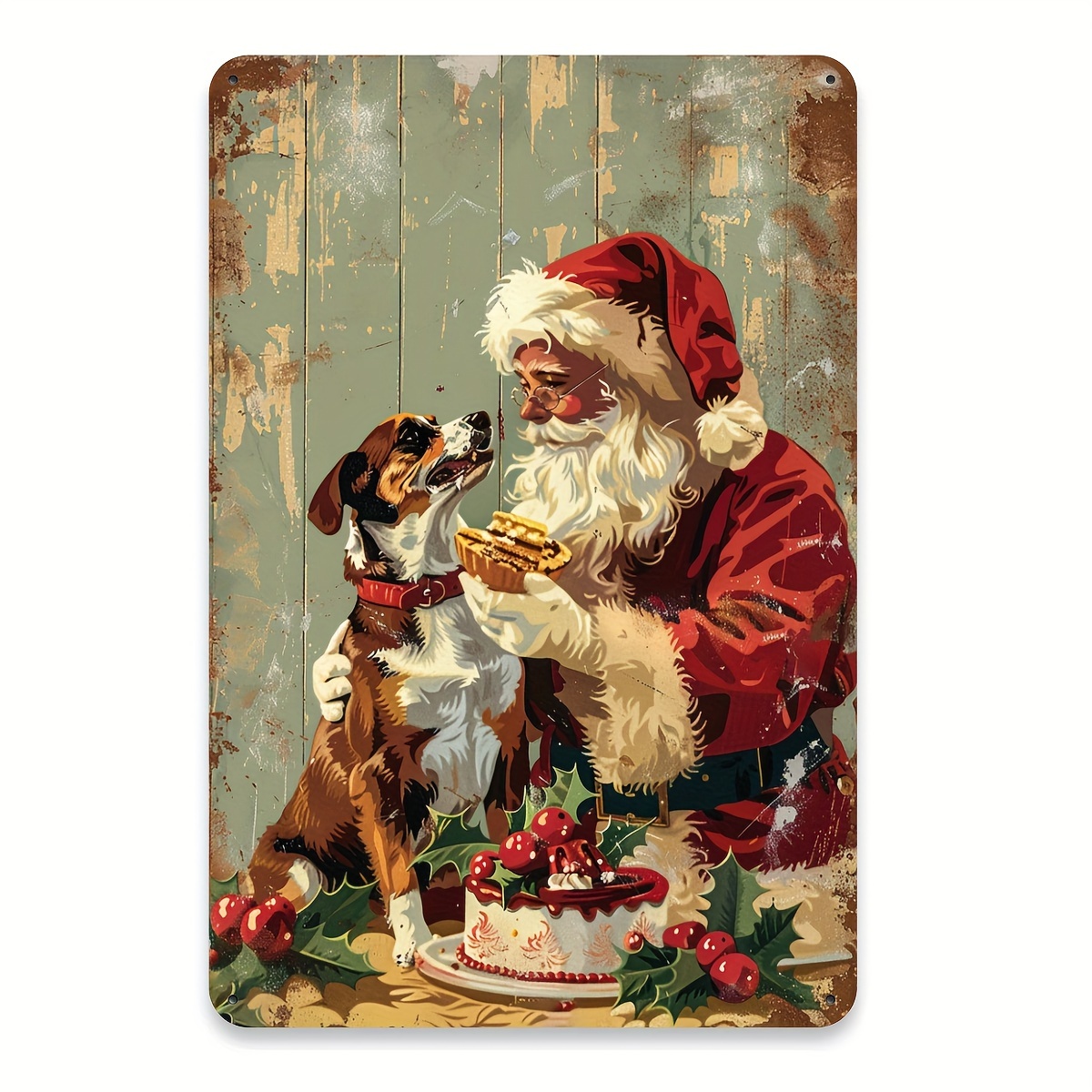 Vintage Kerstman en Hond Metal - Home Gym In Garage recensie en prijs