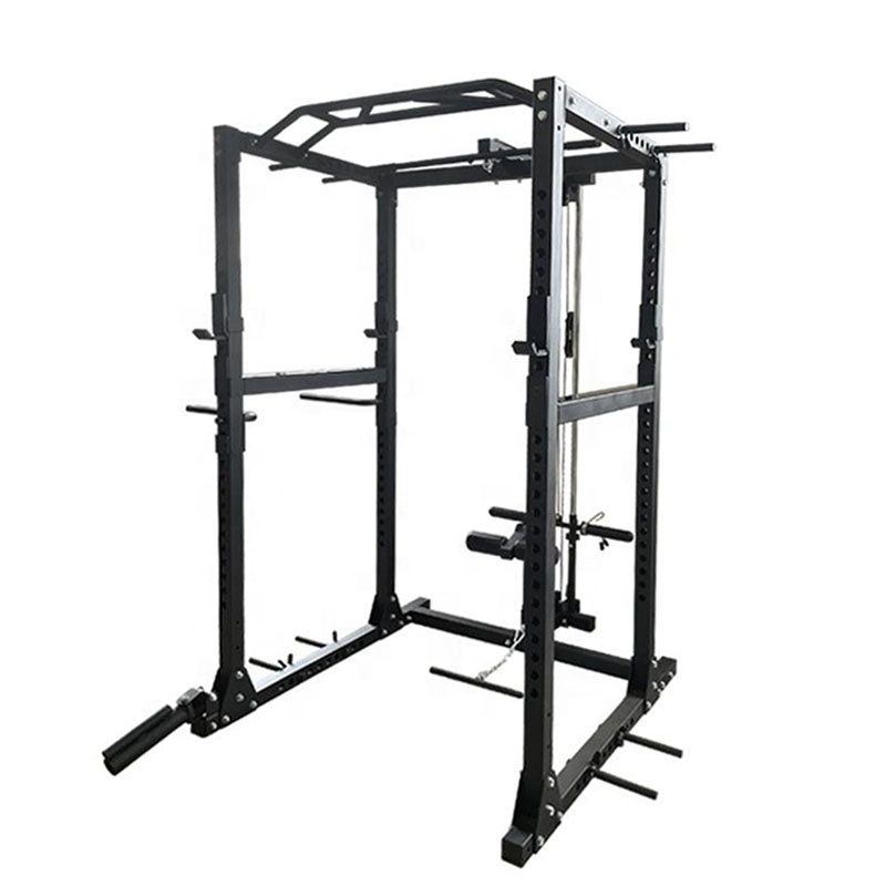 Commerciële krachtcage met lat - Squat Rack Power recensie en prijs